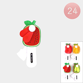 24PCS - Fruits Portable Manual Fans