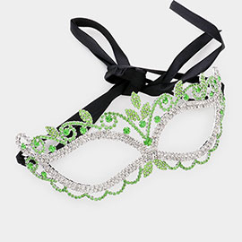 Rhinestone Sprout Pointed Masquerade Mask