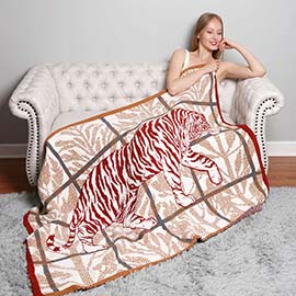 Tiger Accented Forest Blanket