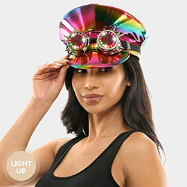 Light Up Solid Fisherman Goggle Hat
