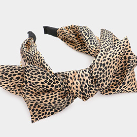 Cheetah Patterned Bow Headband