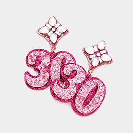30 Birthday Glittered Confetti Message Dangle Earrings