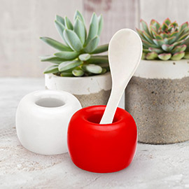 Round Shaped Solid Ceramic Toothbrush Holder / Pen Stand