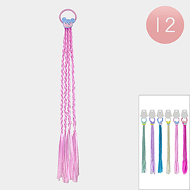 12PCS - Mouse Pointed Braided Hair Extension Bands