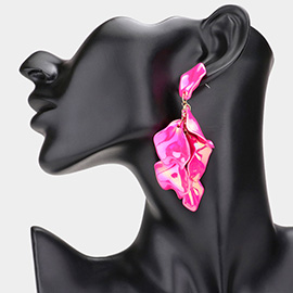 Petal Cluster Vine Link Dangle Earrings