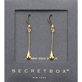 Secret Box_14K Gold Dipped Metal Teardrop Dangle Earrings