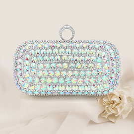 Bling Stone Embellished Evening Clutch / Tote / Crossbody Bag