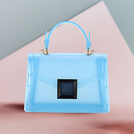 Solid Jelly Tote / Crossbody Bag