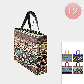 12PCS - Abstract Tribal Pattern Printed Gift Bags