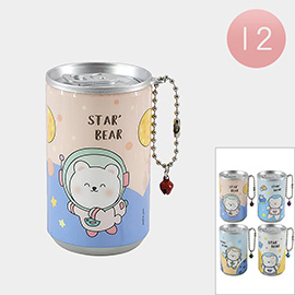 12PCS - Bear Astronaut Space Moon Star Printed Wet Wipes