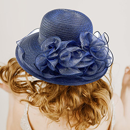 Flower Organza Dressy Hat