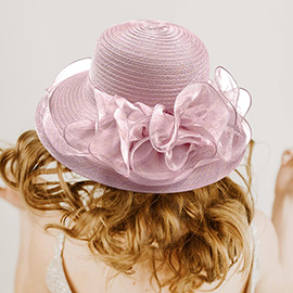 Flower Organza Dressy Hat