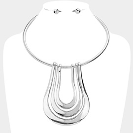 Abstract Metal Choker Necklace