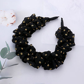 Tiny Flower Pattern Printed Scrunchie Headband