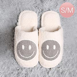 Smile Print Soft Home Indoor Floor Slippers