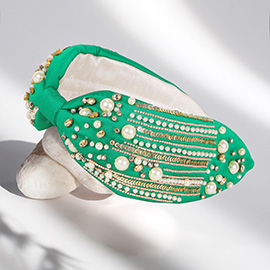Pearl Sequin Bead Embellished Headband