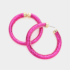 Colored Shiny Tube Hoop Earrings