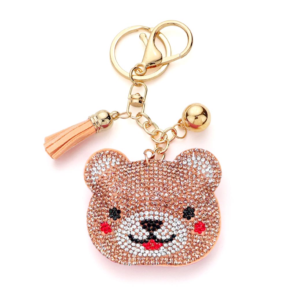 Bling Bear Tassel Keychain