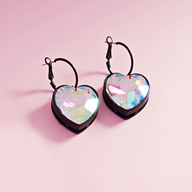 Heart Stone Dangle Earrings