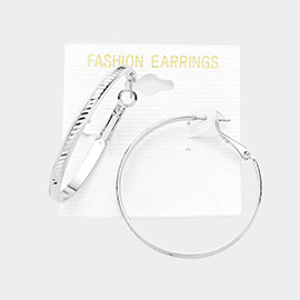 1.5 Inch Metal Hoop Earrings