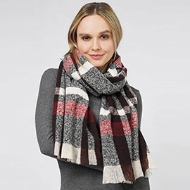 Plaid Check Patterned Scarf