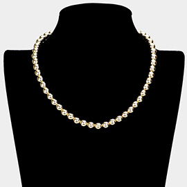 Gold Dipped Ball Chain Necklace