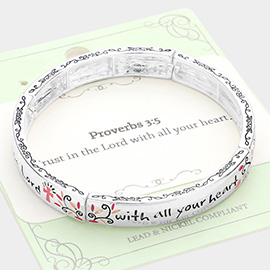 Proverbs 3:5 Message Metal Stretch Bracelet