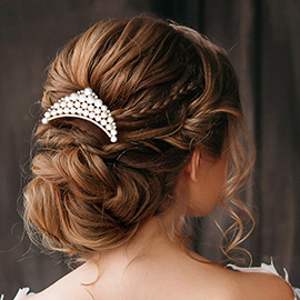 Pearl Cluster Embellished Hair Comb
