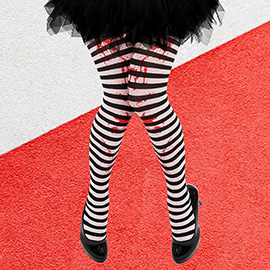 Bloody Striped Halloween Costume Tights