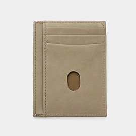 Genuine Leather Solid Card Holder Wallet