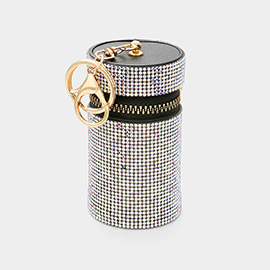 Bling Cylinder Soft Case Lipstick Bag / Keychain