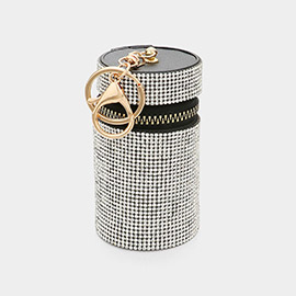 Bling Cylinder Soft Case Lipstick Bag / Keychain