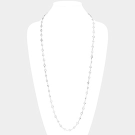 Round Lucite Link Long Necklace