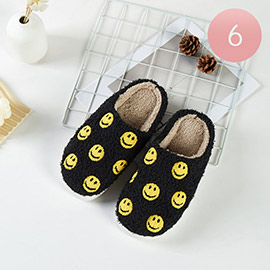 6Pairs - Smile Patterned Soft Home Indoor Floor Slippers