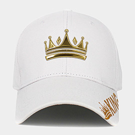 King Message Crown Accented Baseball Cap