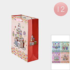 12PCS - Cake Printed Gift Bags