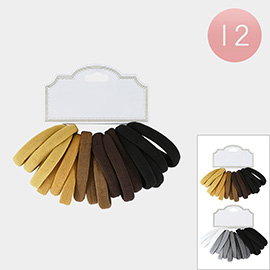 12 Set of 16 - Basic Ponytail Hair Bands