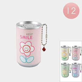 12PCS - Keep Smile Message Flower Printed Wet Wipes