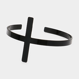 Metal Cross Cuff Bracelet