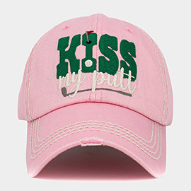 Kiss My Putt Message Golf Pointed Vintage Baseball Cap