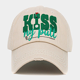Kiss My Putt Message Golf Pointed Vintage Baseball Cap