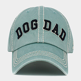 Dog Dad Message Vintage Baseball Cap