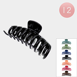 12PCS - Solid Claw Hair Clips