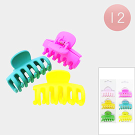 12 Set of 3 - Solid Claw Hair Clips