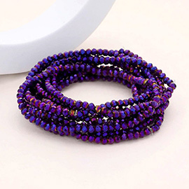 10PCS - Faceted Beaded Stretch Bracelets
