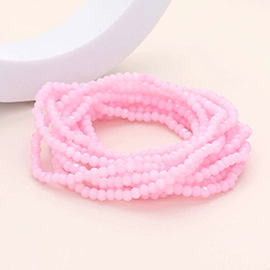 10PCS - Faceted Beaded Stretch Bracelets