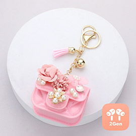 Flower Pearl Embellished Bag Tassel Airpods Pro Case / Keychain