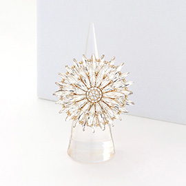 Marquise Stone Cluster Flower Stretch Ring