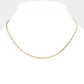 Brass Metal Chain Link Necklace