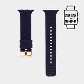 Woven Patterned Apple Watch Silicone Band